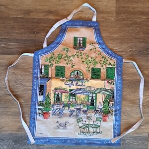 French Cafe Style Apron With A Little White Poodle "Cafe Lulu"